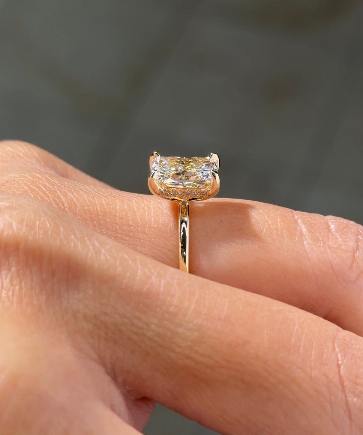 2.01ct F-VVS2 Radiant Lab Diamond Kayla - PBD Engagement Rings
