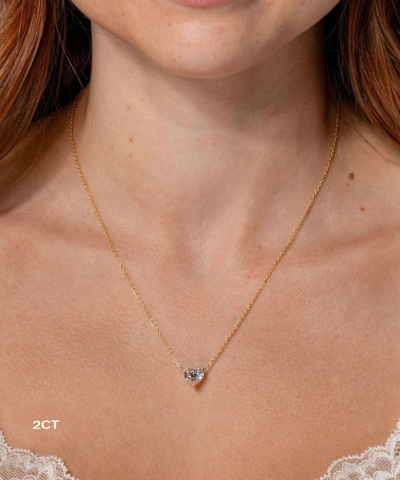 2.01ct Heart Brandi Necklace - PBD Necklaces