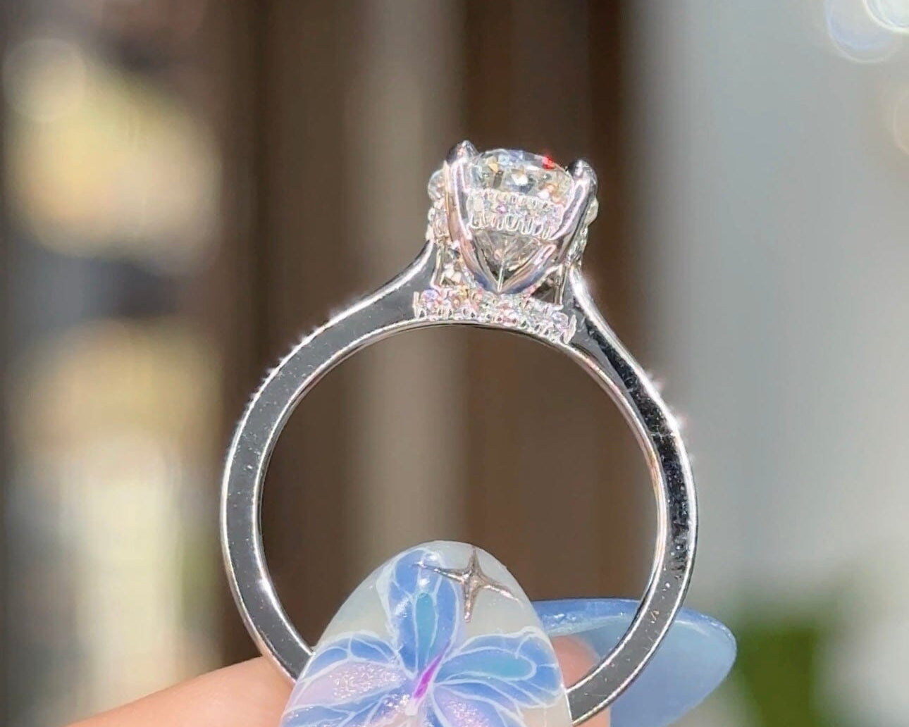 2.02ct D-VS1 Oval Lab Diamond Alice Engagement Rings Princess Bride Diamonds 