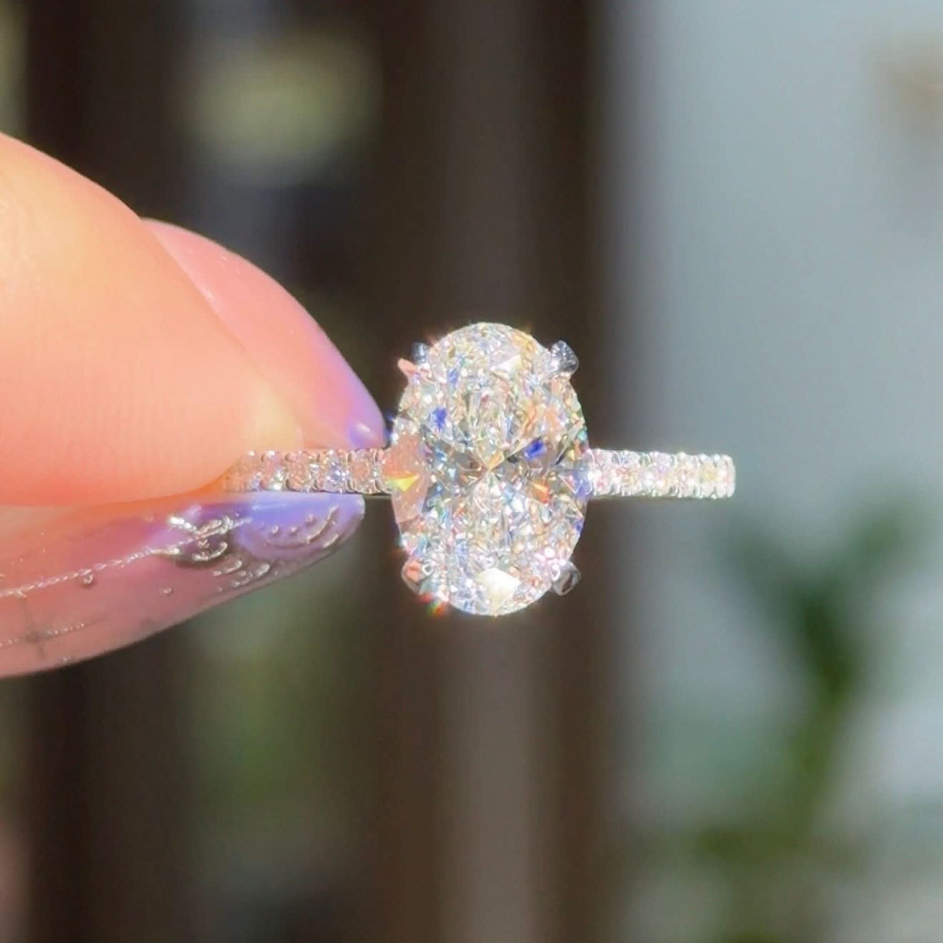 2.02ct D - VS1 Oval Lab Diamond Alice - PBD Engagement Rings