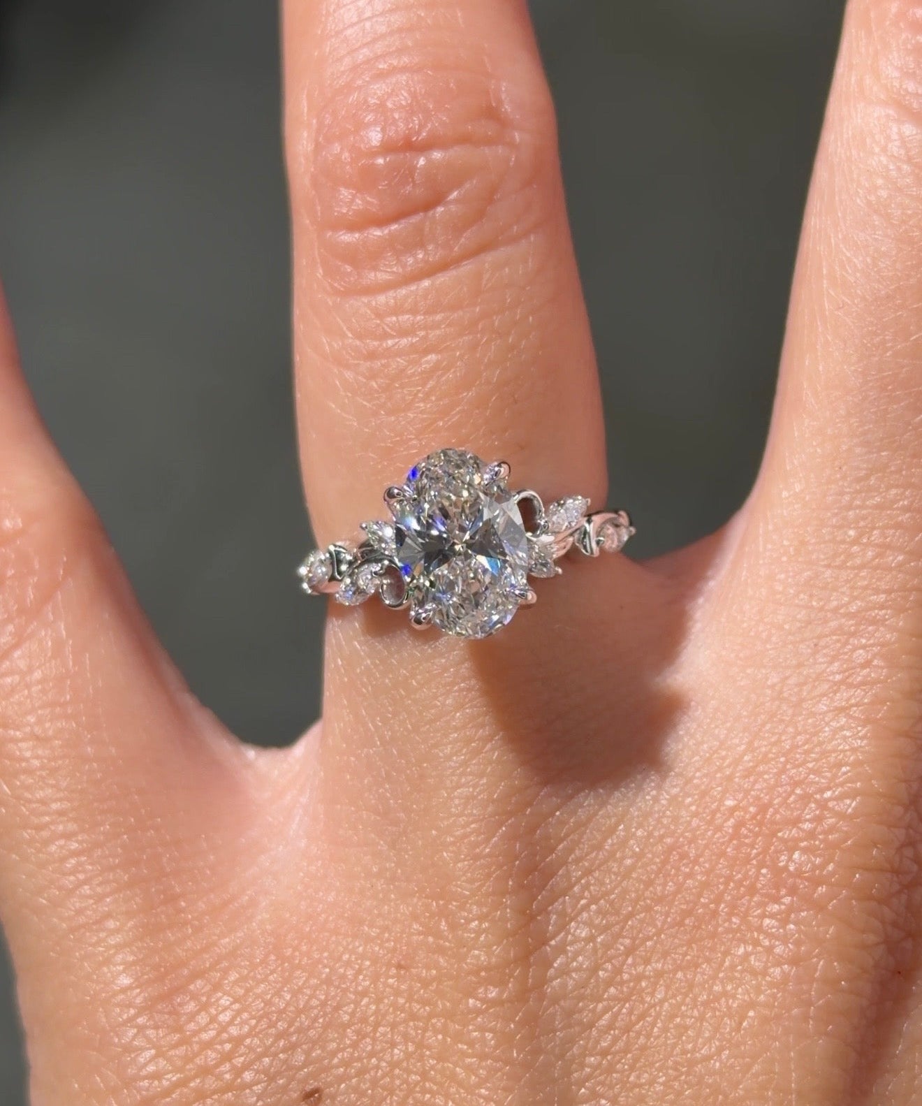 2.02ct D-VS1 Oval Lab Diamond Cecelia - PBD Engagement Rings