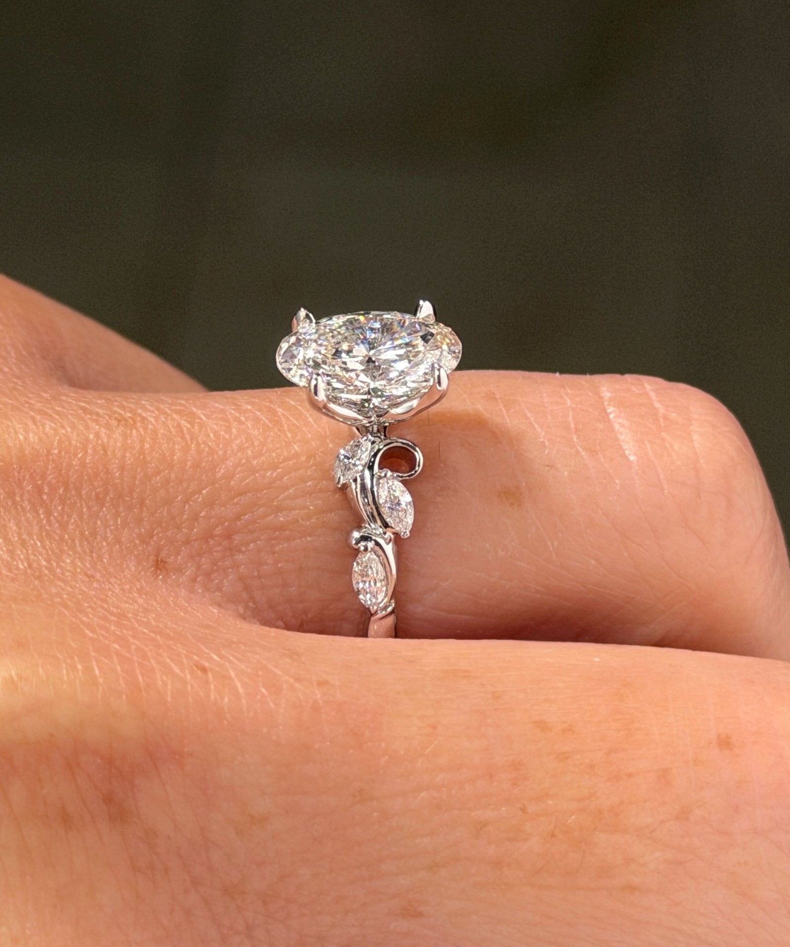 2.02ct D-VS1 Oval Lab Diamond Colette - PBD Engagement Rings