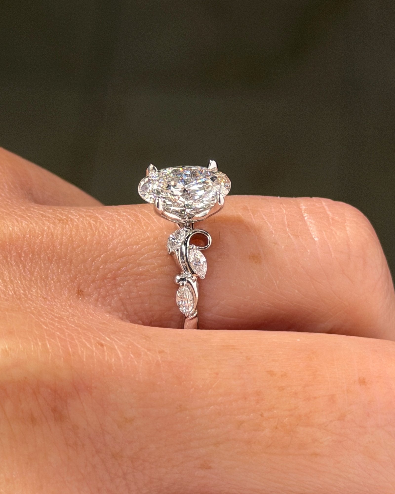 2.02ct D-VS1 Oval Lab Diamond Colette - PBD Engagement Rings