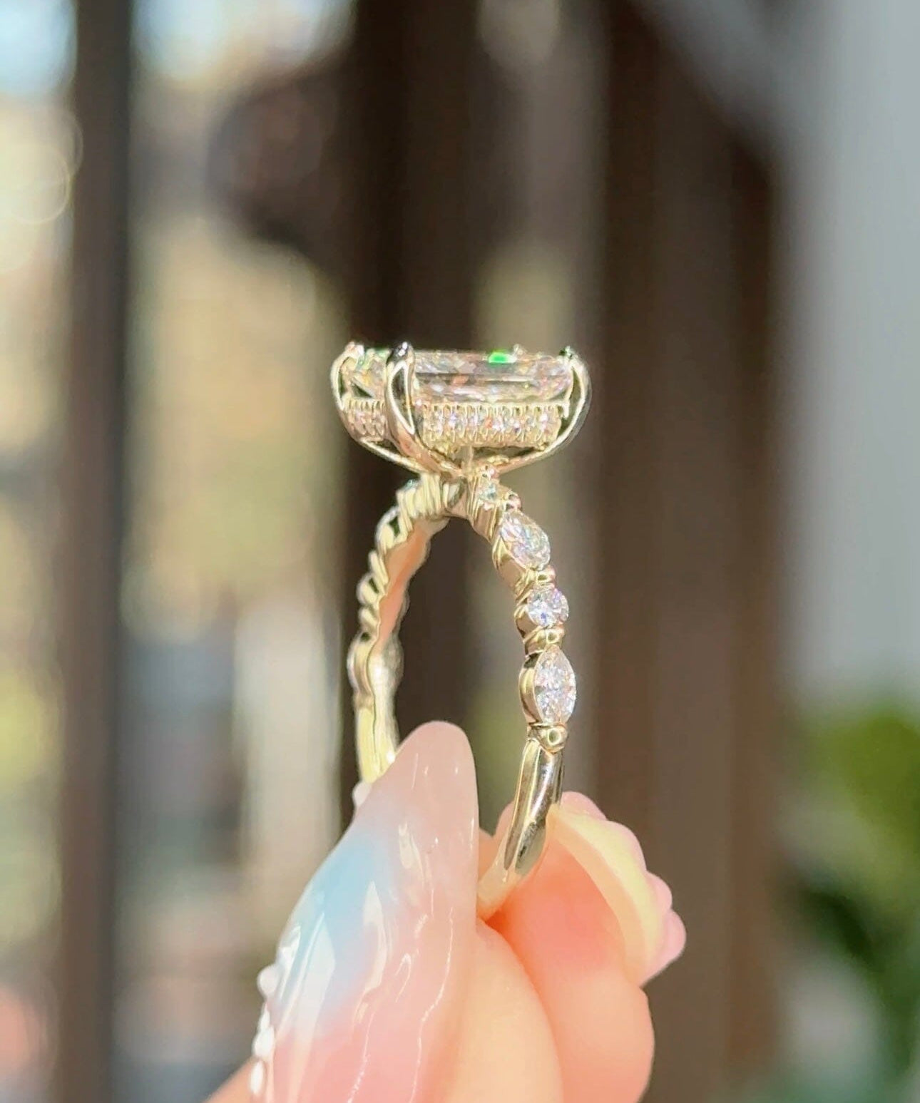 2.02ct D-VS1 Radiant Lab Diamond Rei Engagement Rings Princess Bride Diamonds 