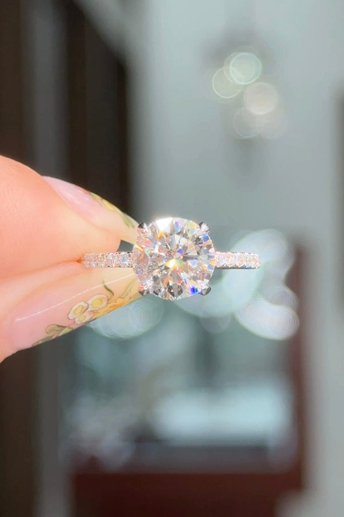 2.02ct D-VS1 Round Lab Diamond Kayla Engagement Rings Princess Bride Diamonds 