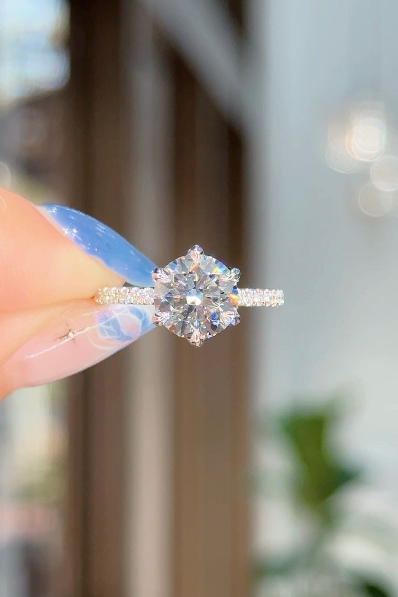 2.02ct D-VS1 Round Lab Diamond Samantha Engagement Rings Princess Bride Diamonds 