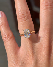 2.02ct D - VVS1 Oval Lab Diamond Leah Cathedral - PBD Engagement Rings