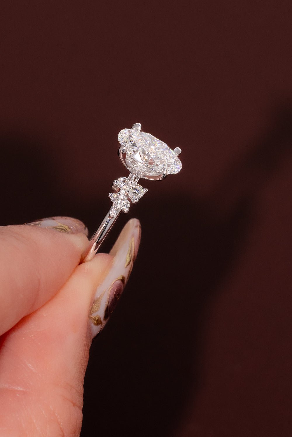 2.02ct D - VVS1 Oval Lab Diamond Nova - PBD Engagement Rings