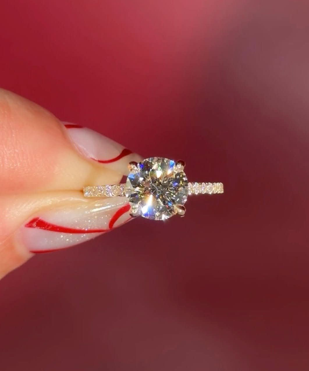 2.02ct D - VVS1 Round Lab Diamond Michelle - PBD Engagement Rings