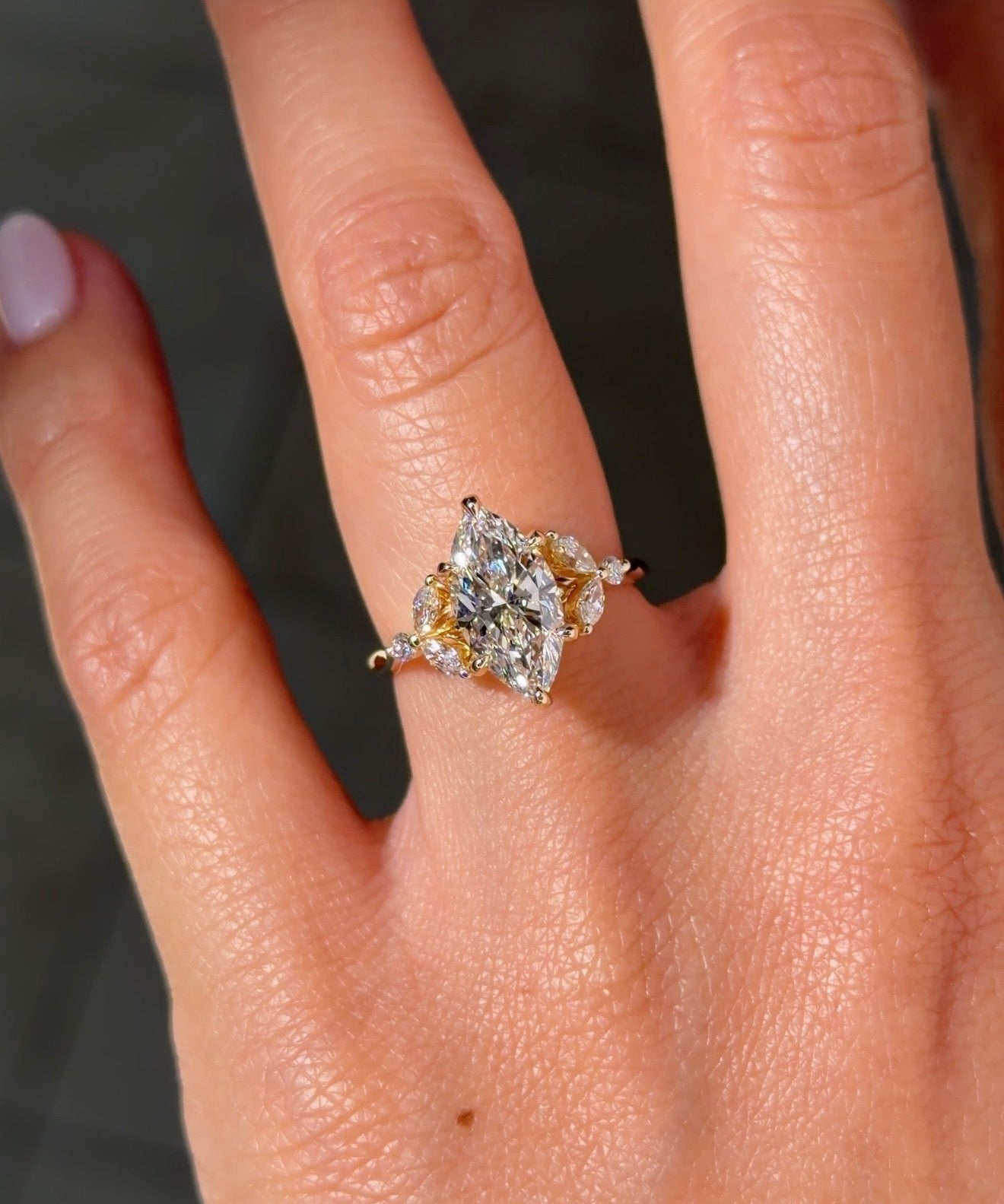 2.02ct D - VVS2 Marquise Lab Diamond Sarah - PBD Engagement Rings