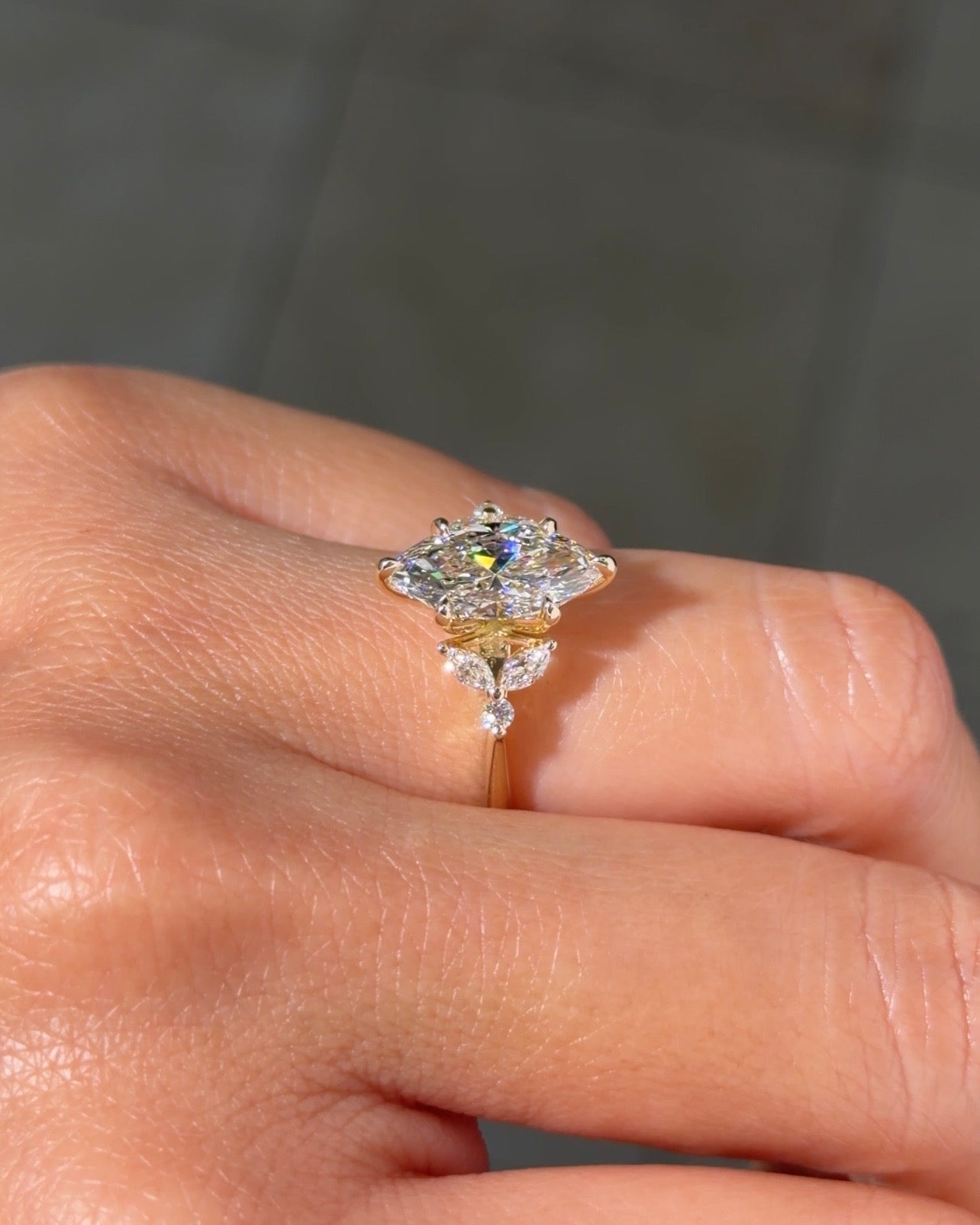 2.02ct D - VVS2 Marquise Lab Diamond Sarah - PBD Engagement Rings