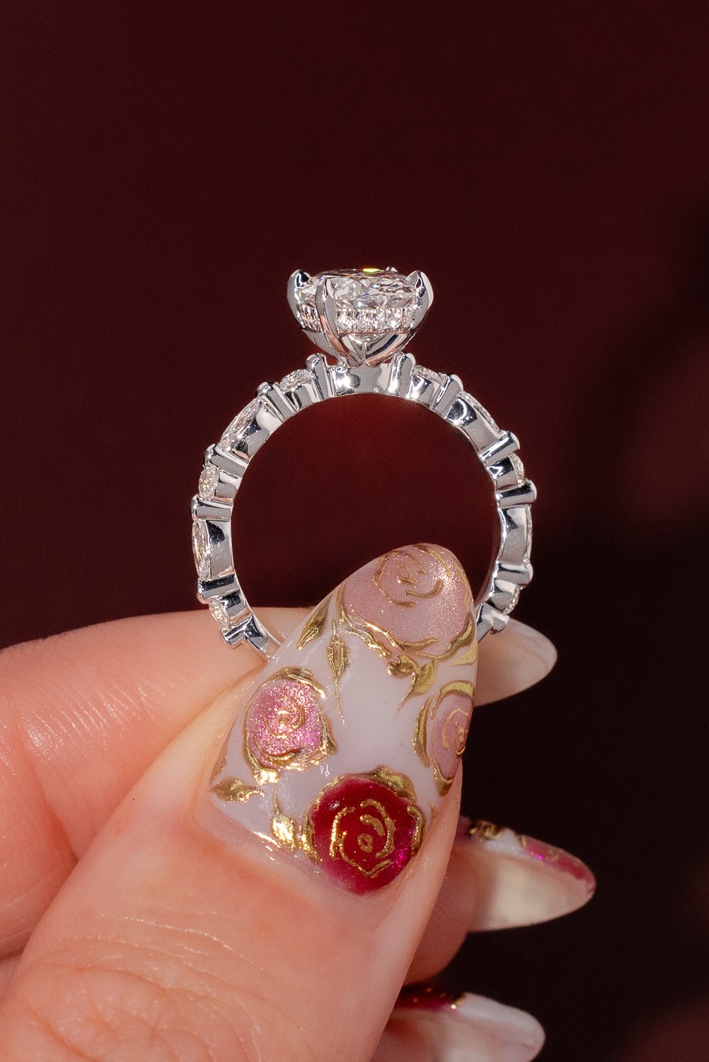 2.02ct D - VVS2 Oval Lab Diamond Rei - PBD Engagement Rings