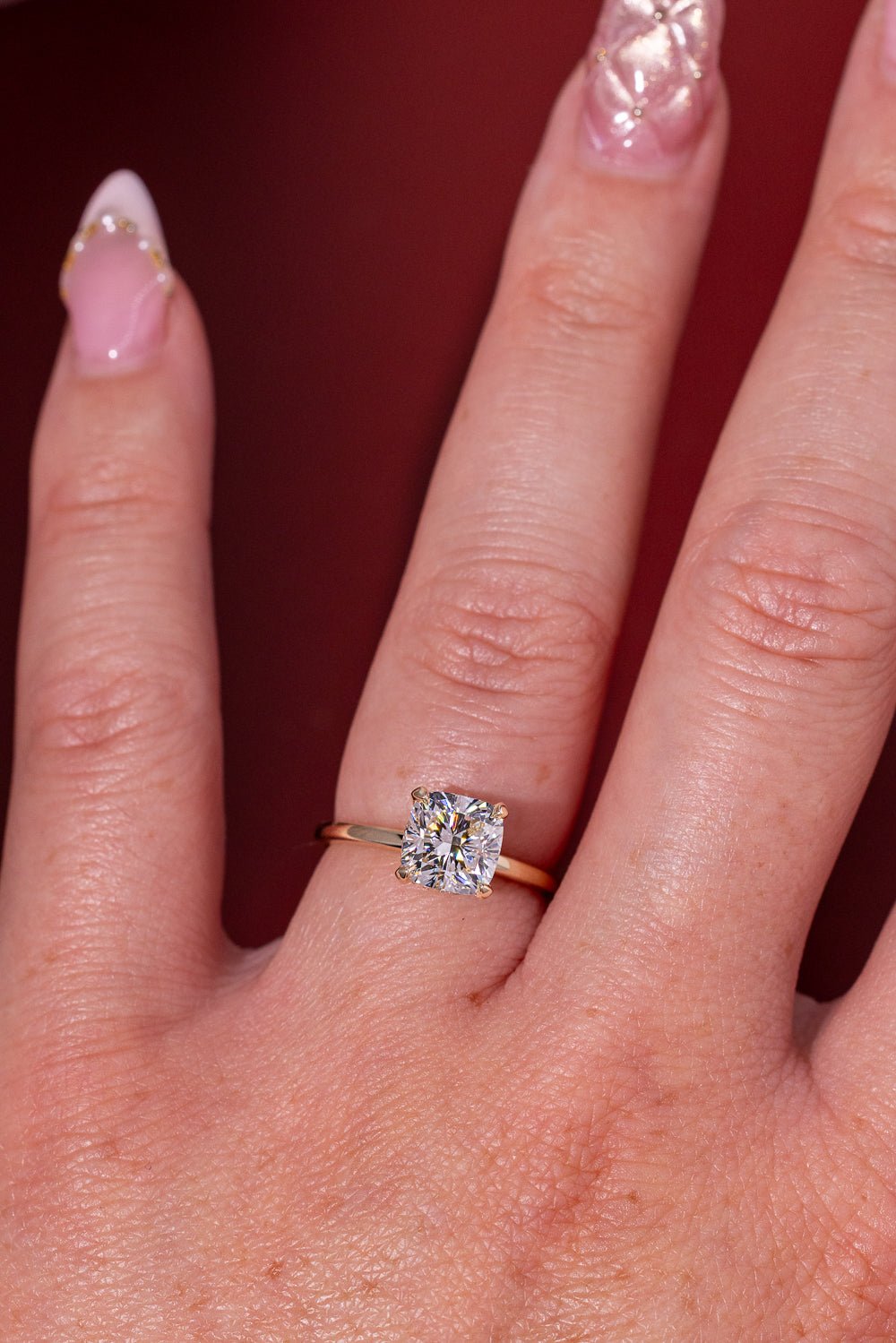 2.02ct E - VS1 Cushion Lab Diamond Stephanie - PBD Engagement Rings