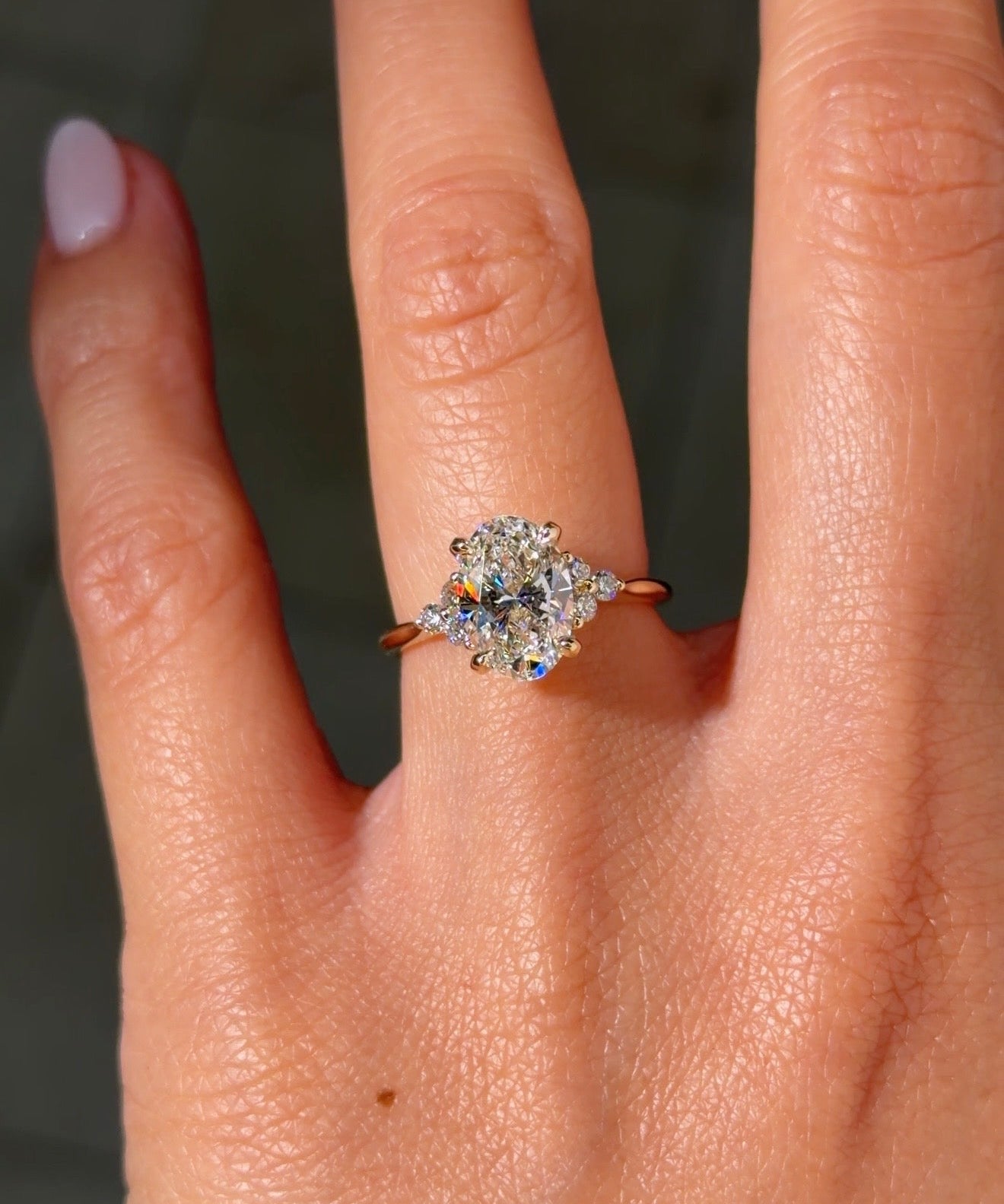2.02ct E - VS1 Oval Lab Diamond Lindsey - PBD Engagement Rings