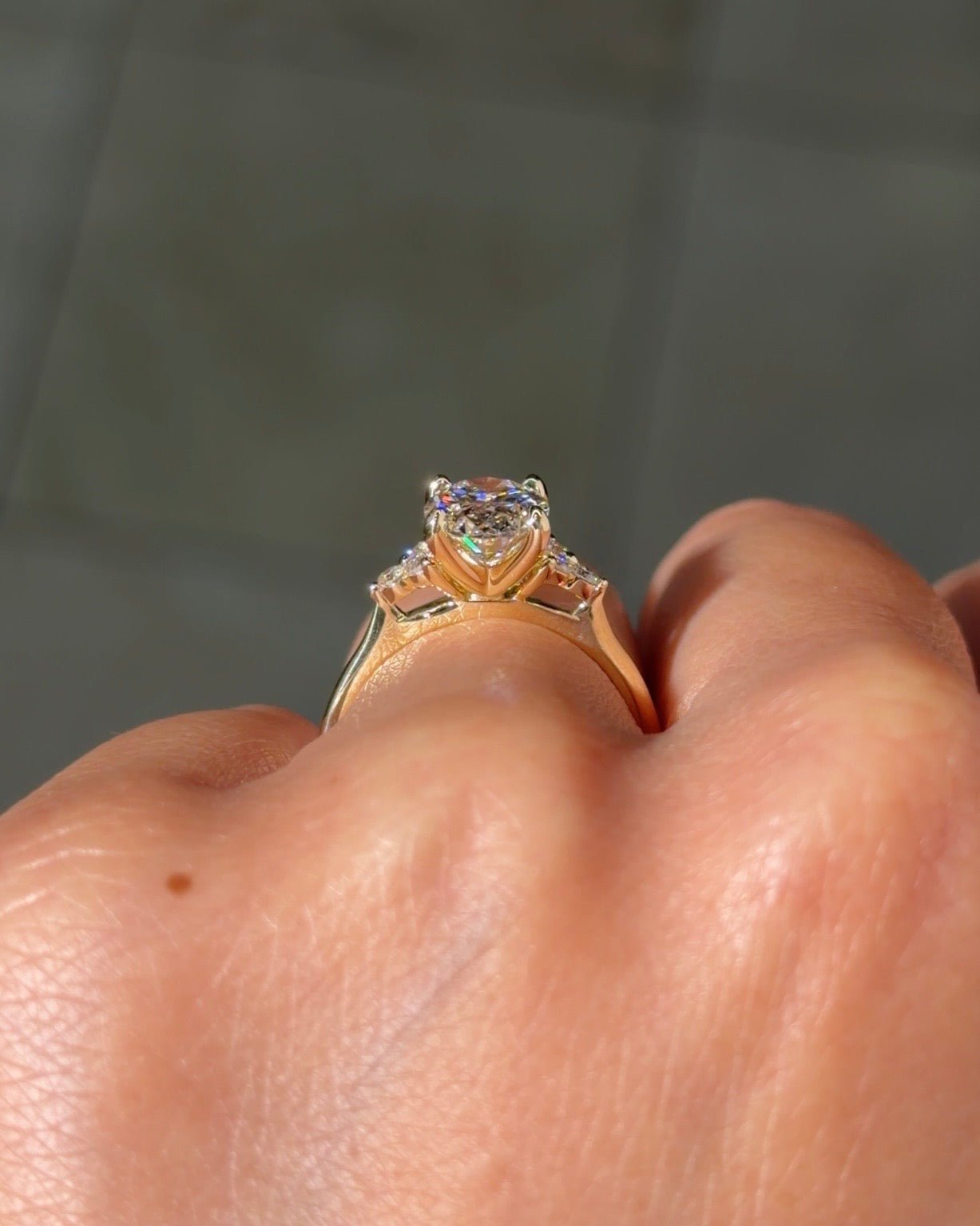2.02ct E - VS1 Oval Lab Diamond Lindsey - PBD Engagement Rings