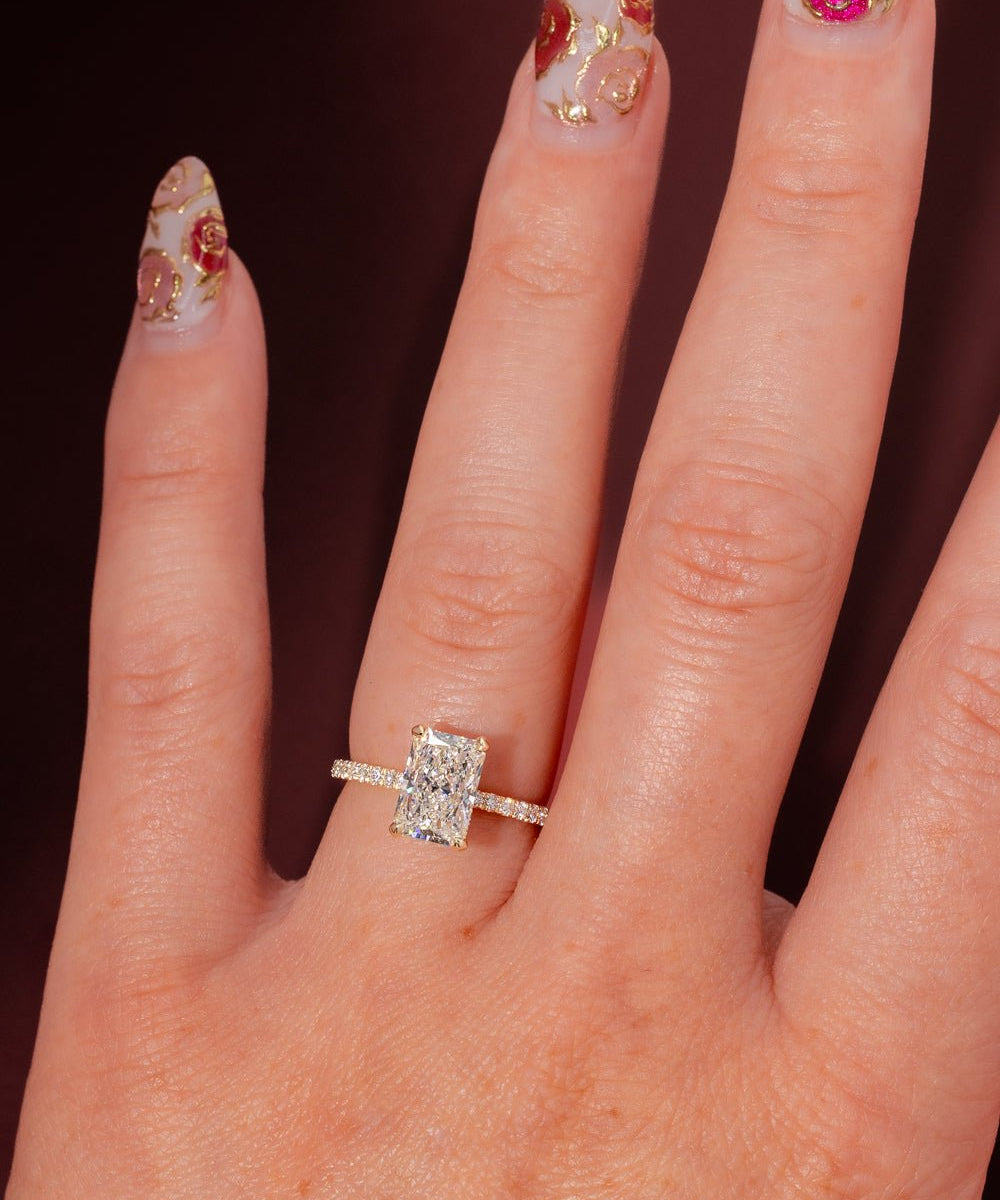 2.02ct E - VS1 Radiant Lab Diamond Stephanie - PBD Engagement Rings