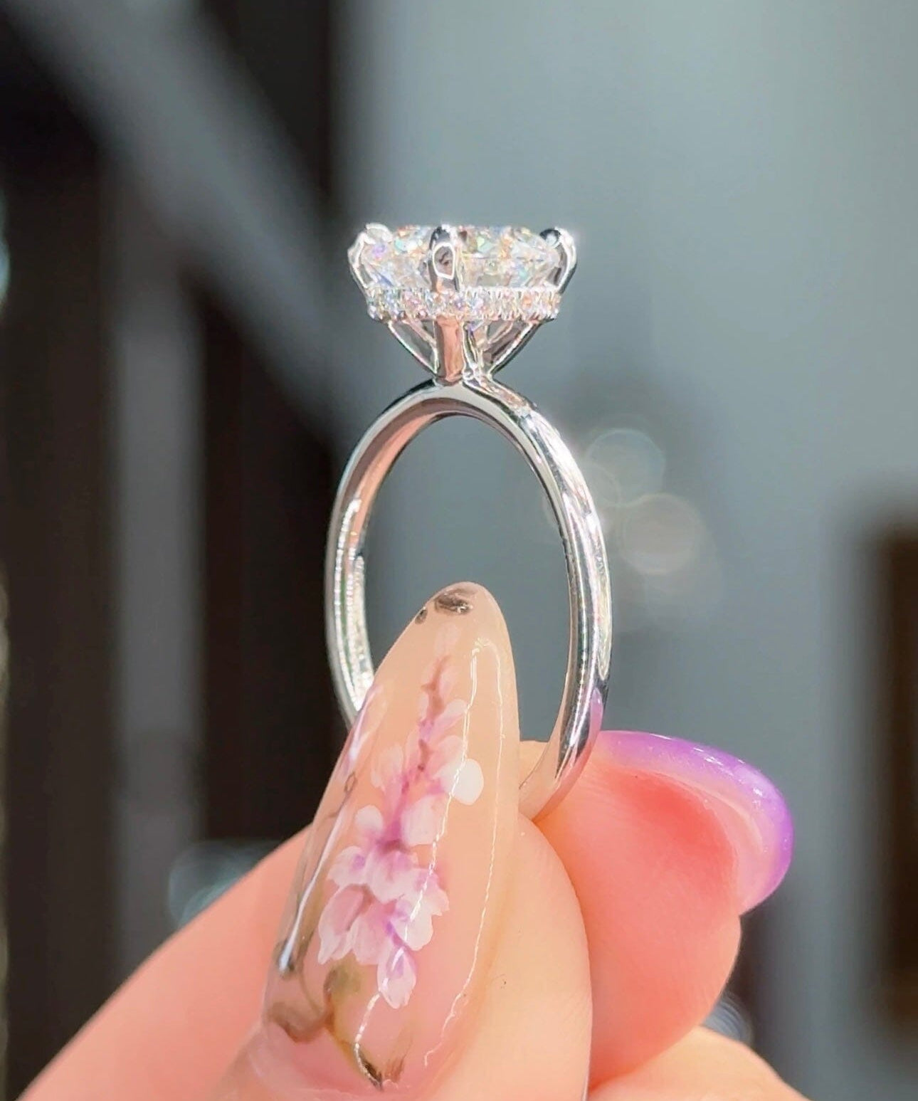 2.02ct E-VS1 Round Lab Diamond Stephanie Engagement Rings Princess Bride Diamonds 