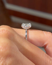 2.02ct E-VVS1 Oval Lab Diamond Kayla Inlay - PBD Engagement Rings