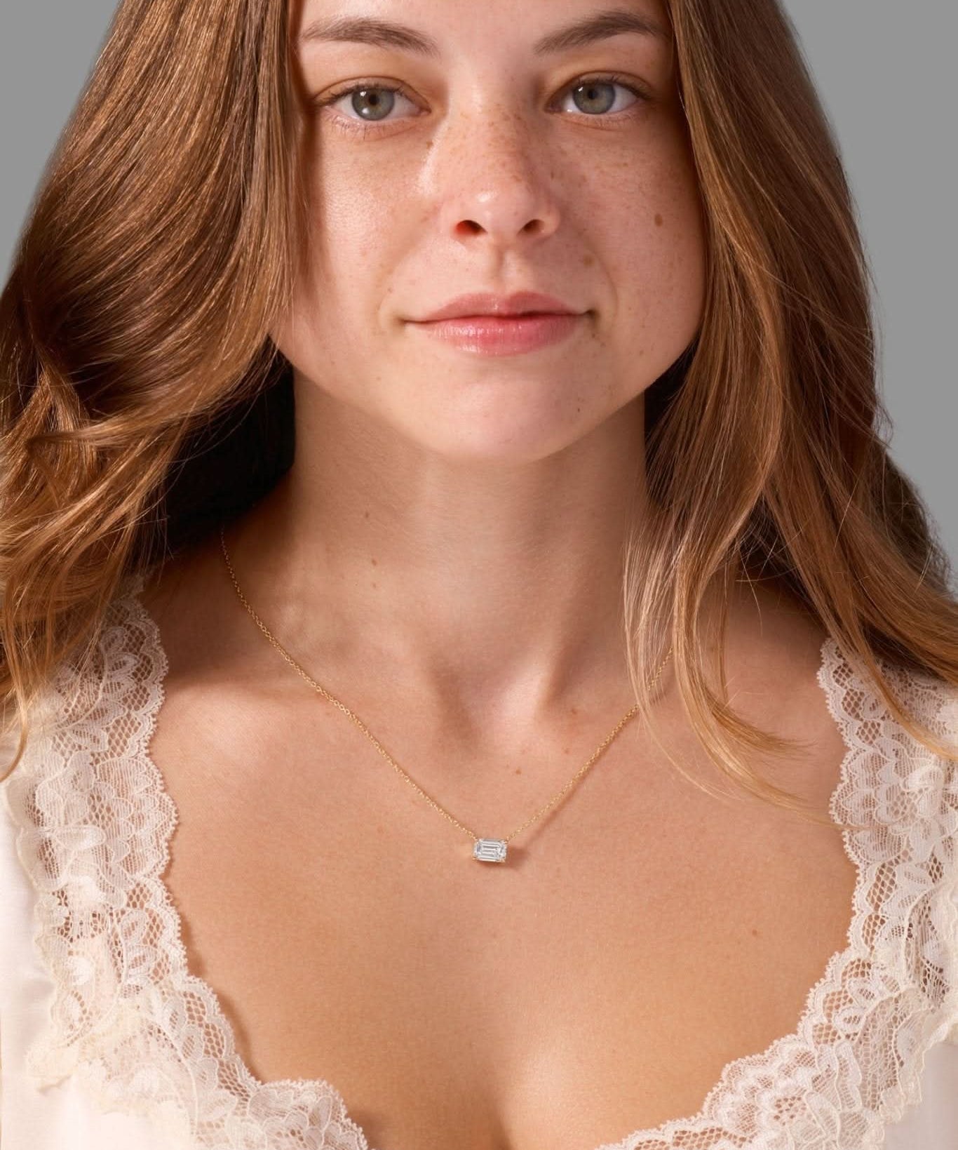 2.02ct E - VVS2 Brandi Emerald Necklace - PBD Necklaces