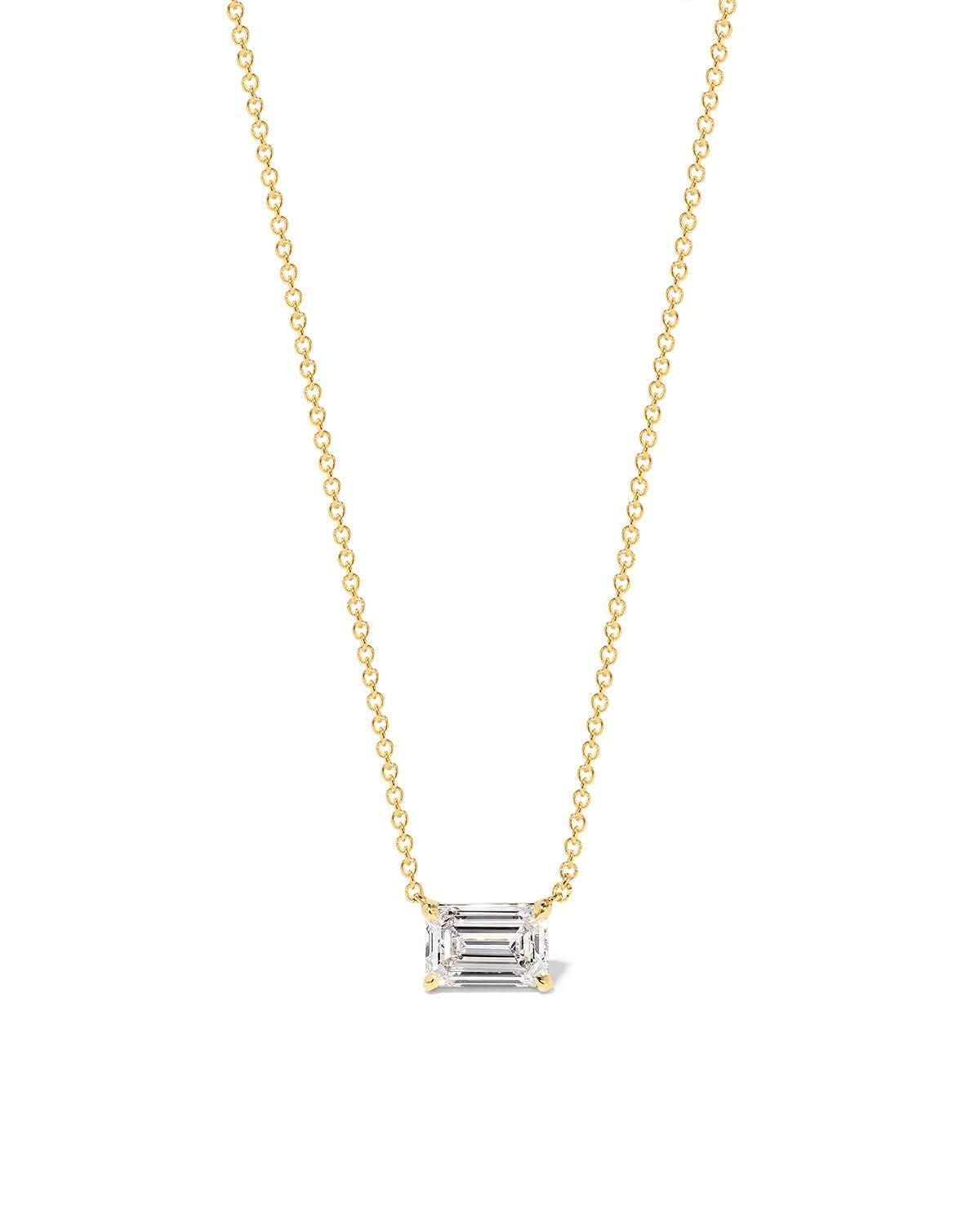 2.02ct E - VVS2 Brandi Emerald Necklace - PBD Necklaces