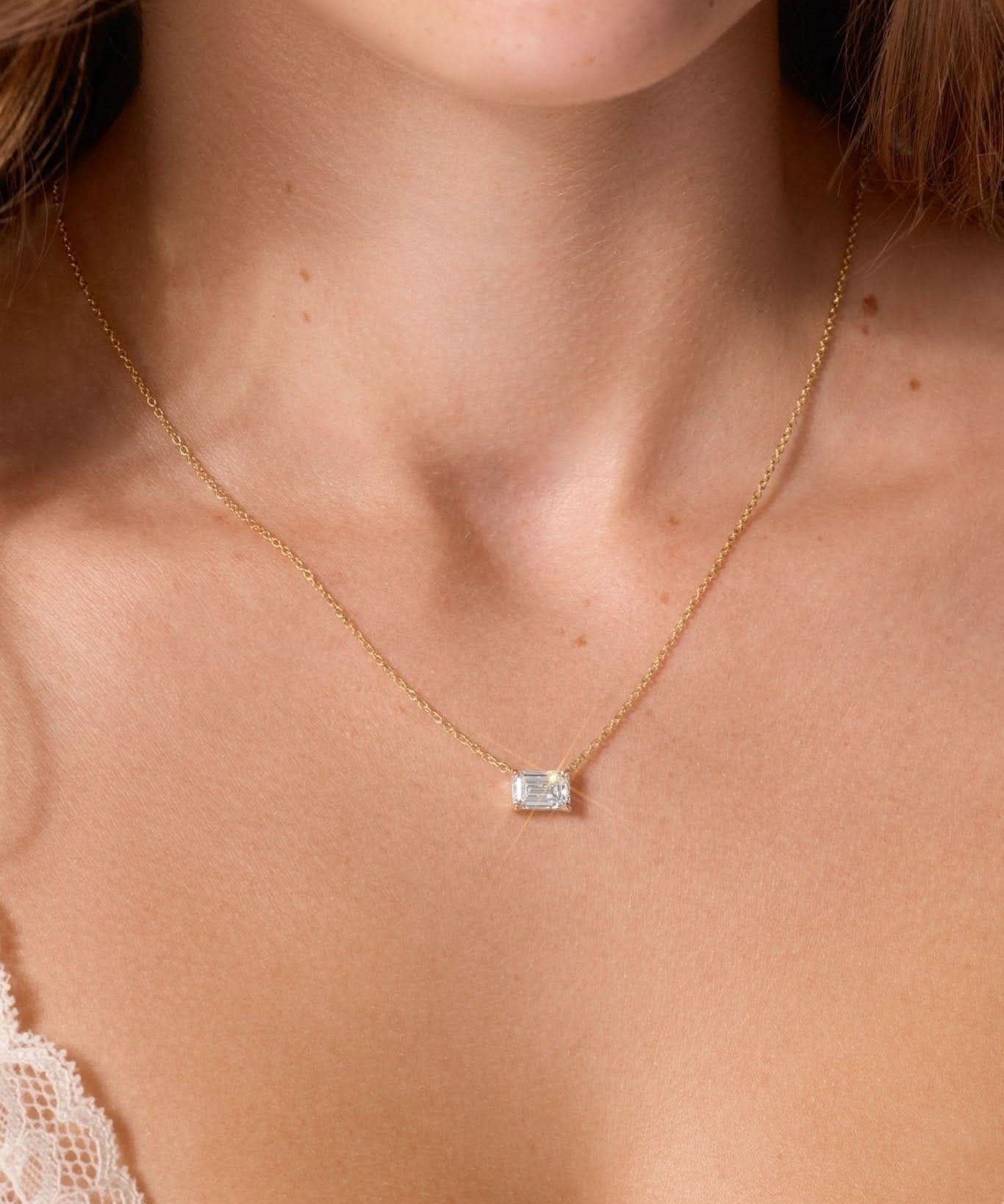 2.02ct E - VVS2 Brandi Emerald Necklace - PBD Necklaces