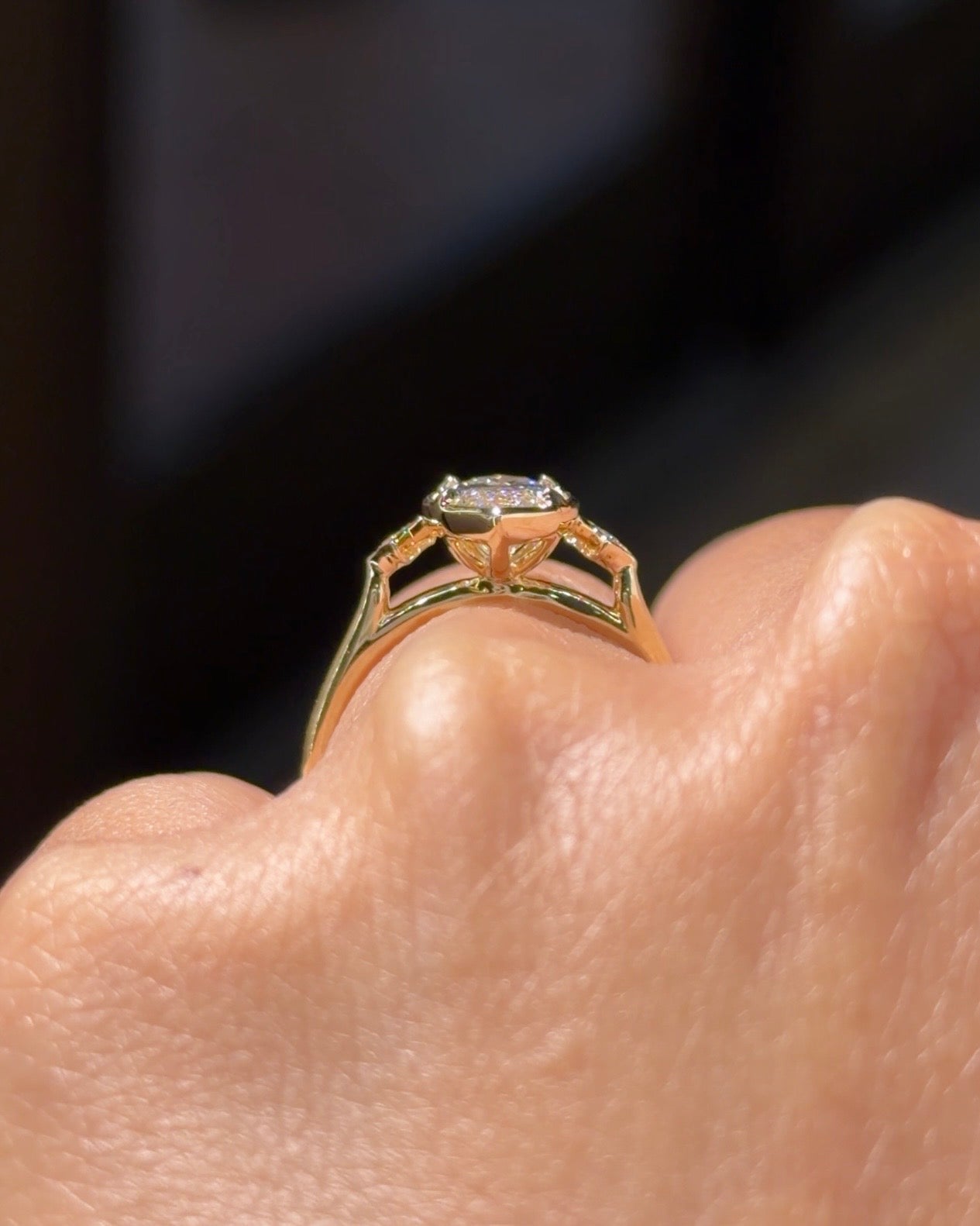 2.02ct E-VVS2 Marquise Lab Diamond Kira - PBD Engagement Rings