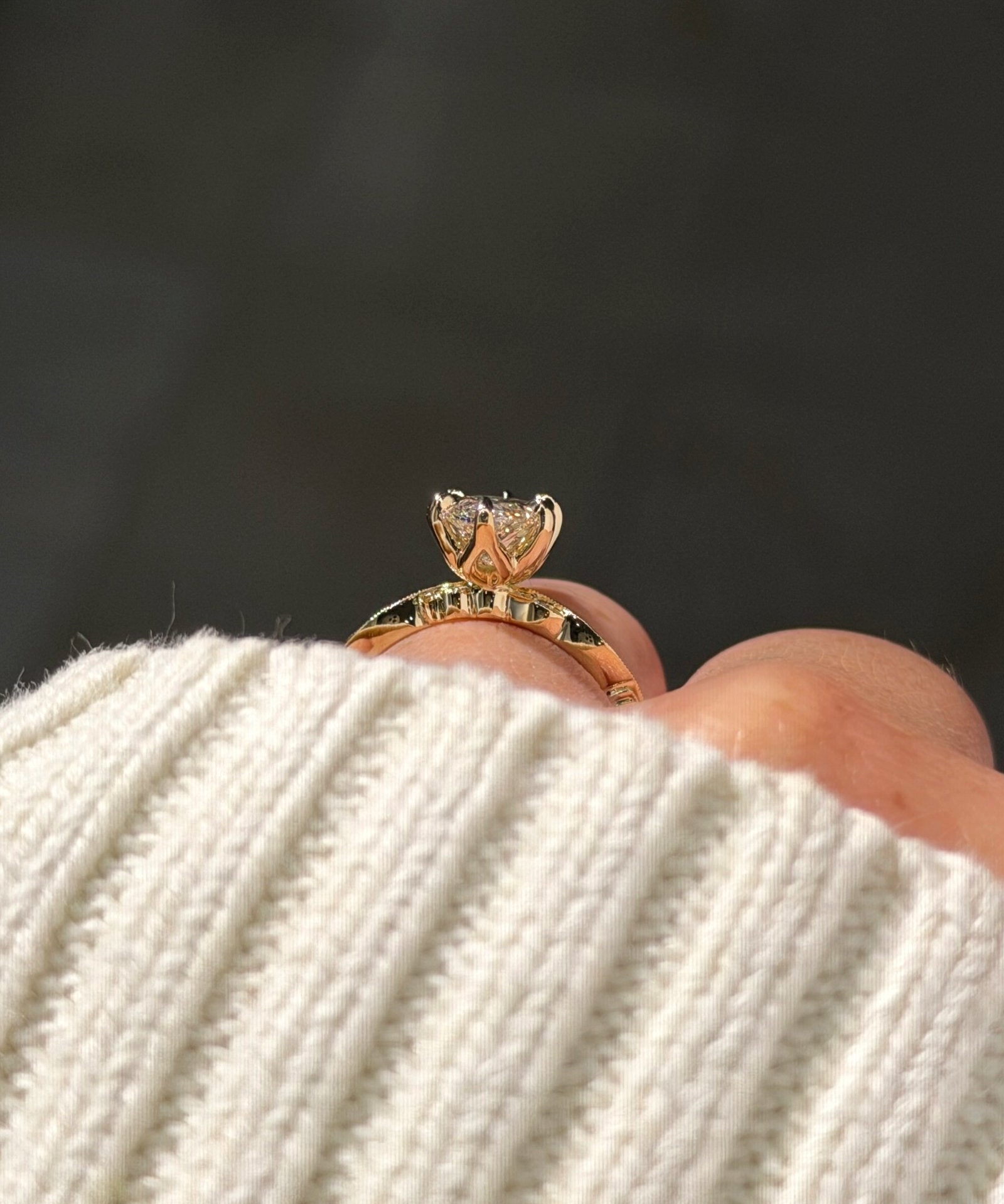 2.02ct E-VVS2 Marquise Lab Diamond Rosette - PBD Engagement Rings