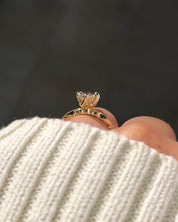 2.02ct E-VVS2 Marquise Lab Diamond Rosette - PBD Engagement Rings