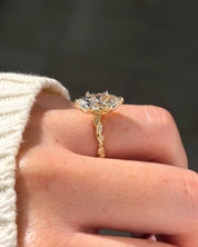 2.02ct E-VVS2 Marquise Lab Diamond Rosette - PBD Engagement Rings