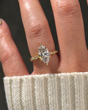 2.02ct E-VVS2 Marquise Lab Diamond Rosette - PBD Engagement Rings