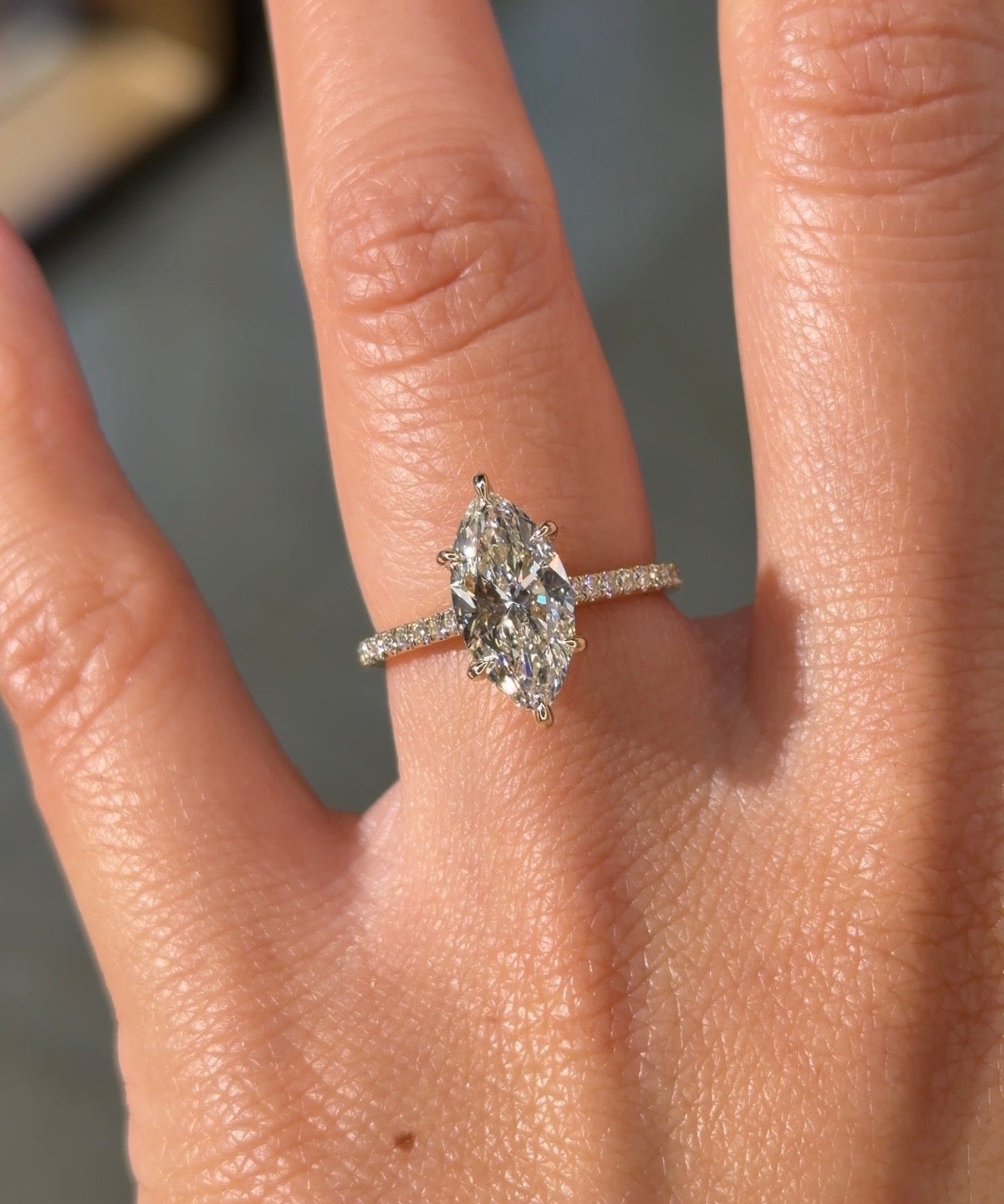 2.02ct E - VVS2 Marquise Lab Diamond Stella - PBD Engagement Rings