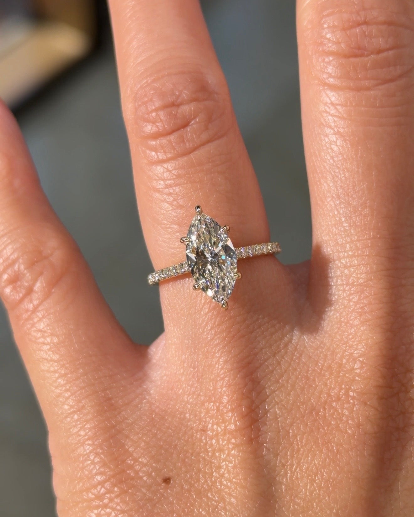 2.02ct E - VVS2 Marquise Lab Diamond Stella - PBD Engagement Rings