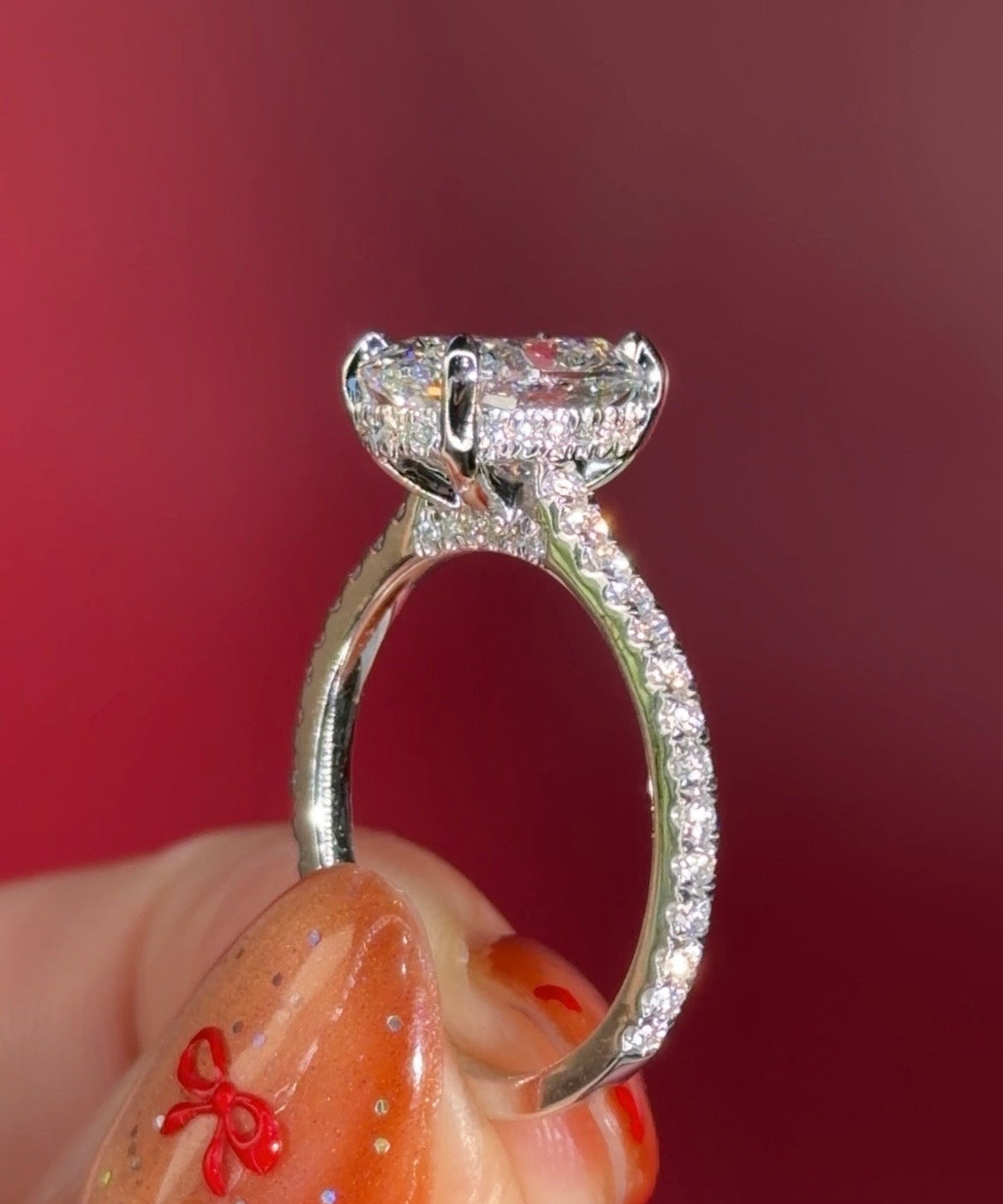 2.02ct E - VVS2 Oval Lab Diamond Alice - PBD Engagement Rings