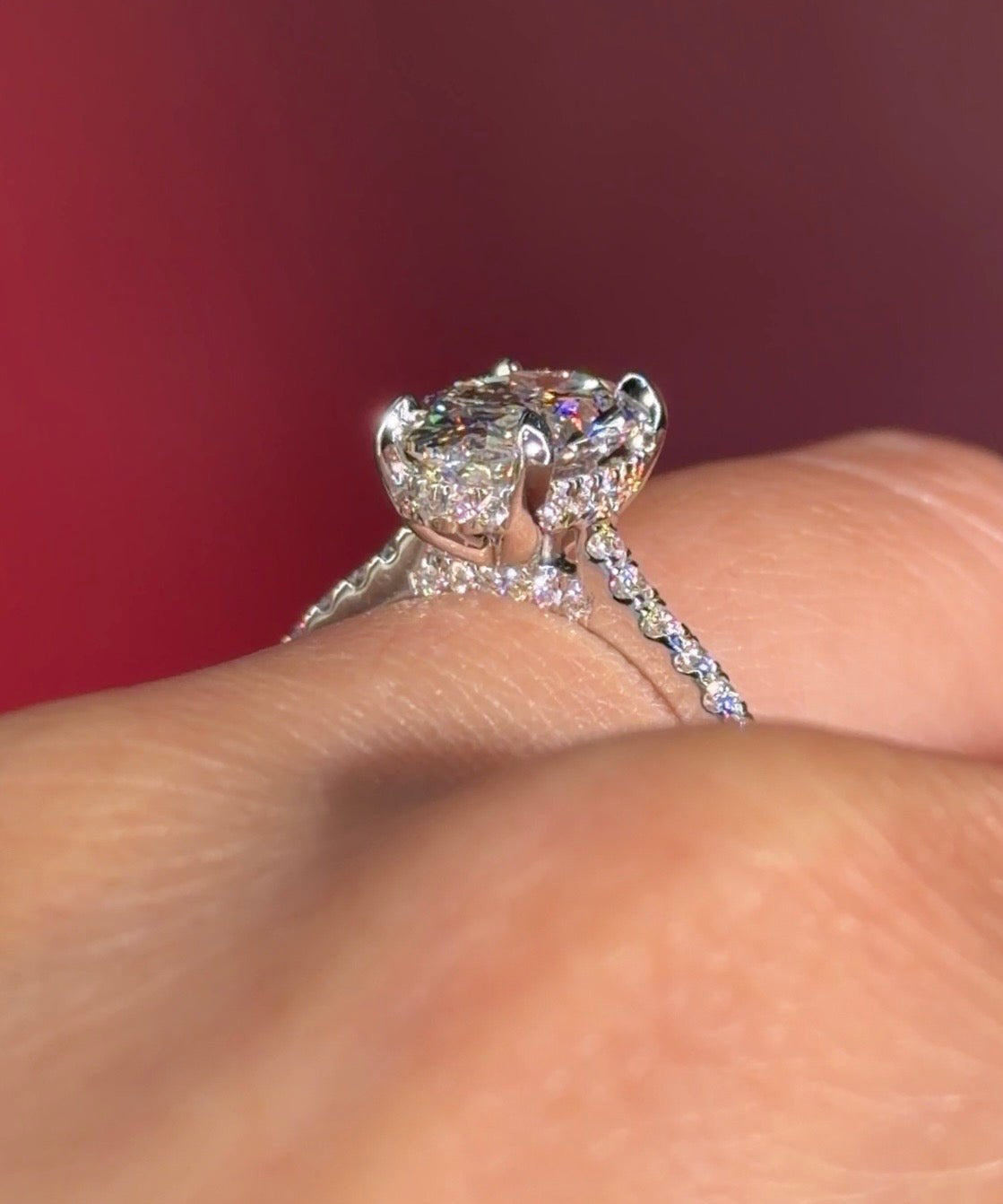 2.02ct E - VVS2 Oval Lab Diamond Alice - PBD Engagement Rings