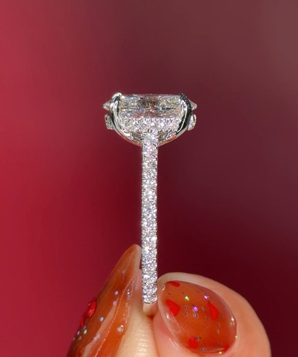 2.02ct E - VVS2 Oval Lab Diamond Alice - PBD Engagement Rings