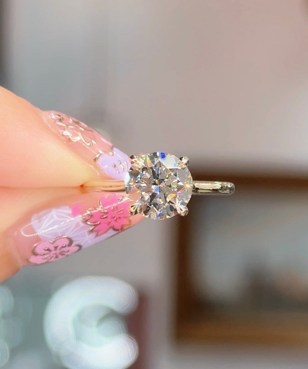 2.02ct F-VS1 Round Lab Diamond Alice Engagement Rings Princess Bride Diamonds 