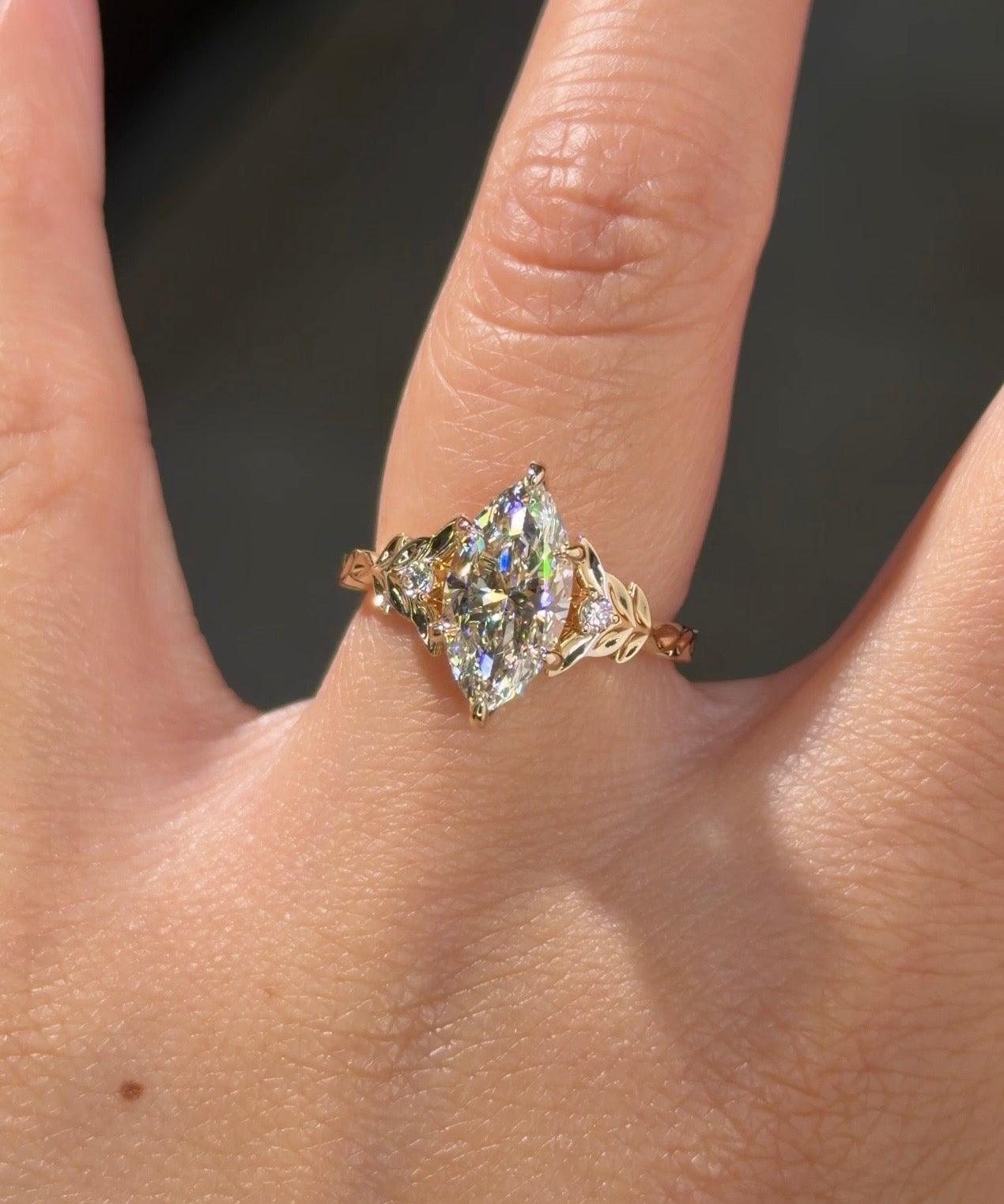 2.02ct F-VVS2 Marquise Lab Diamond Arwen - PBD Engagement Rings