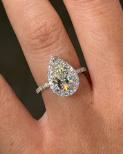 2.02ct F-VVS2 Pear Lab Diamond Leilani - PBD Engagement Rings