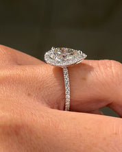 2.02ct F-VVS2 Pear Lab Diamond Leilani - PBD Engagement Rings