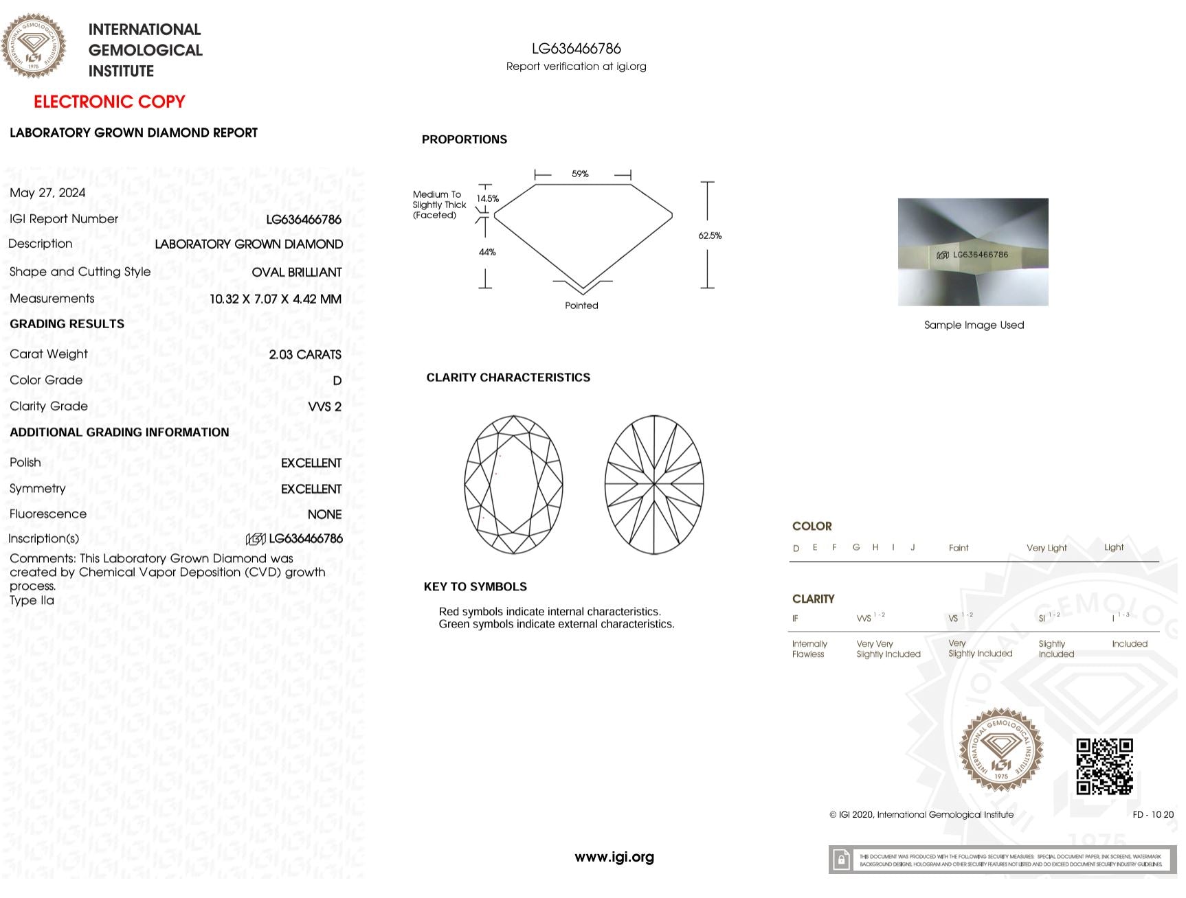 2.03 Carat D-VVS2 Oval Lab Grown Diamond - IGI (#50157) Loose Diamond Princess Bride Diamonds 