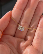2.03ct Brandi Station Radiant Necklace Yellow Gold - PBD Necklaces