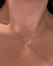 2.03ct Brandi Station Radiant Necklace Yellow Gold - PBD Necklaces