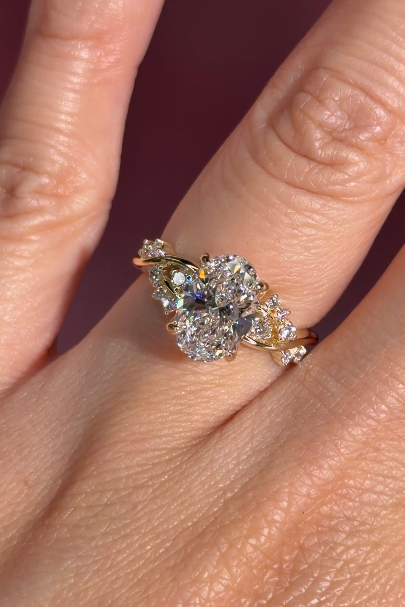 2.03ct D - VS1 Oval Lab Diamond Ariel - PBD Engagement Rings