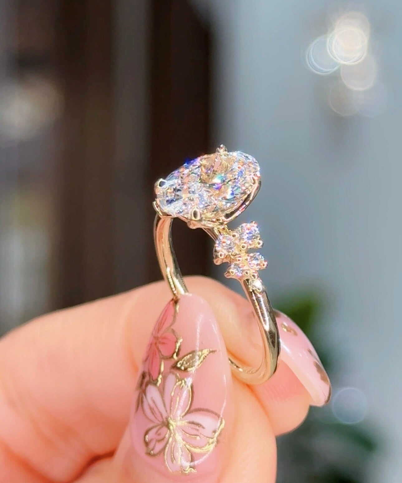 2.03ct D-VS1 Oval Lab Diamond Nova Engagement Rings Princess Bride Diamonds 