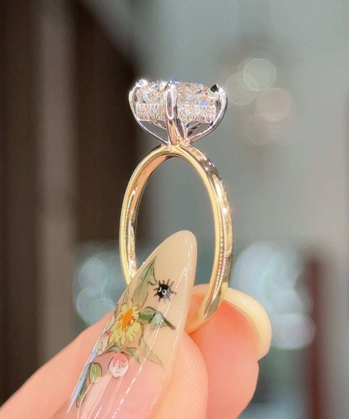 2.03ct D-VS1 Round Lab Diamond Kayla Engagement Rings Princess Bride Diamonds 