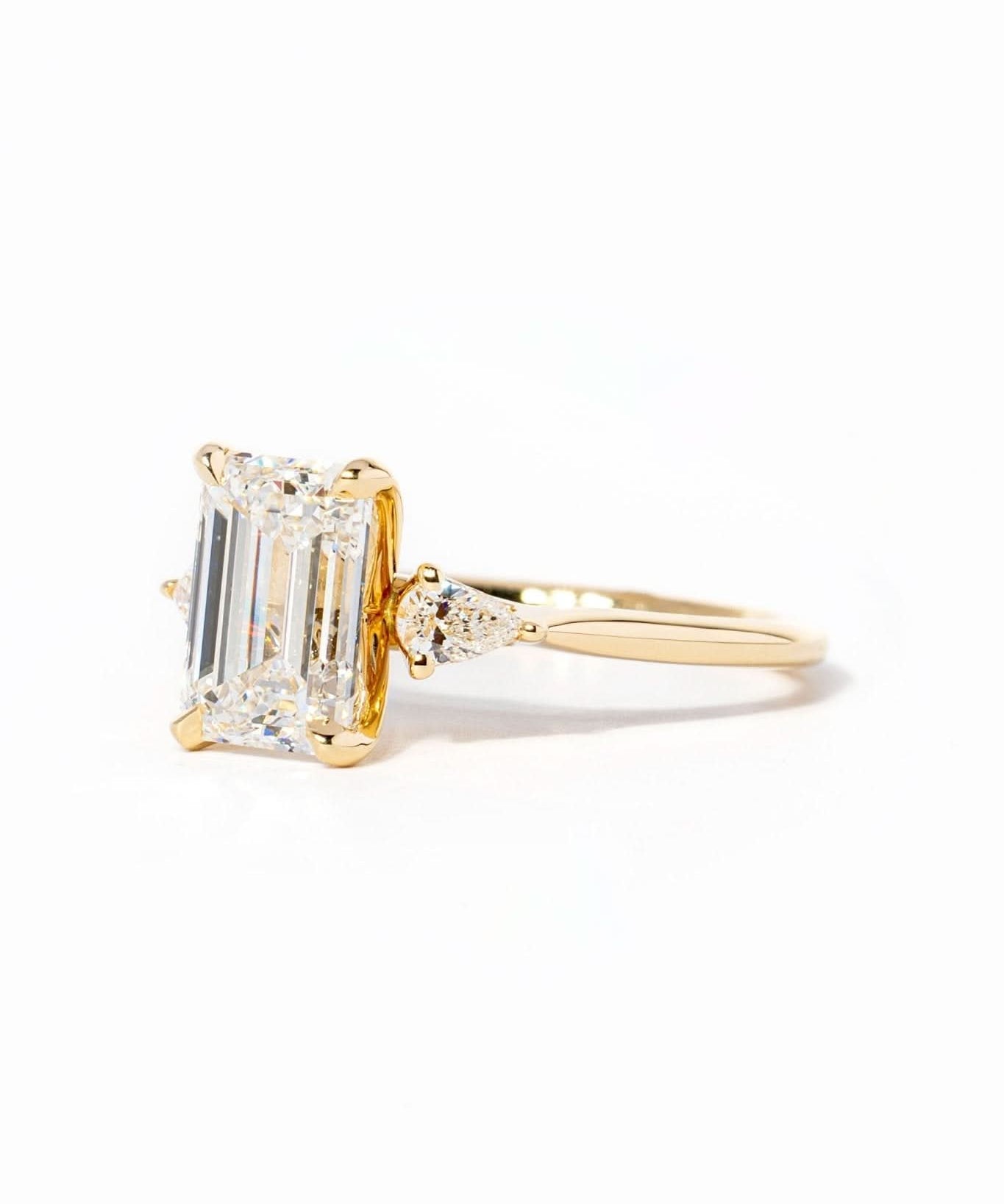 2.03ct D - VVS2 Emerald Diamond Petite Gracie - PBD Engagement Rings