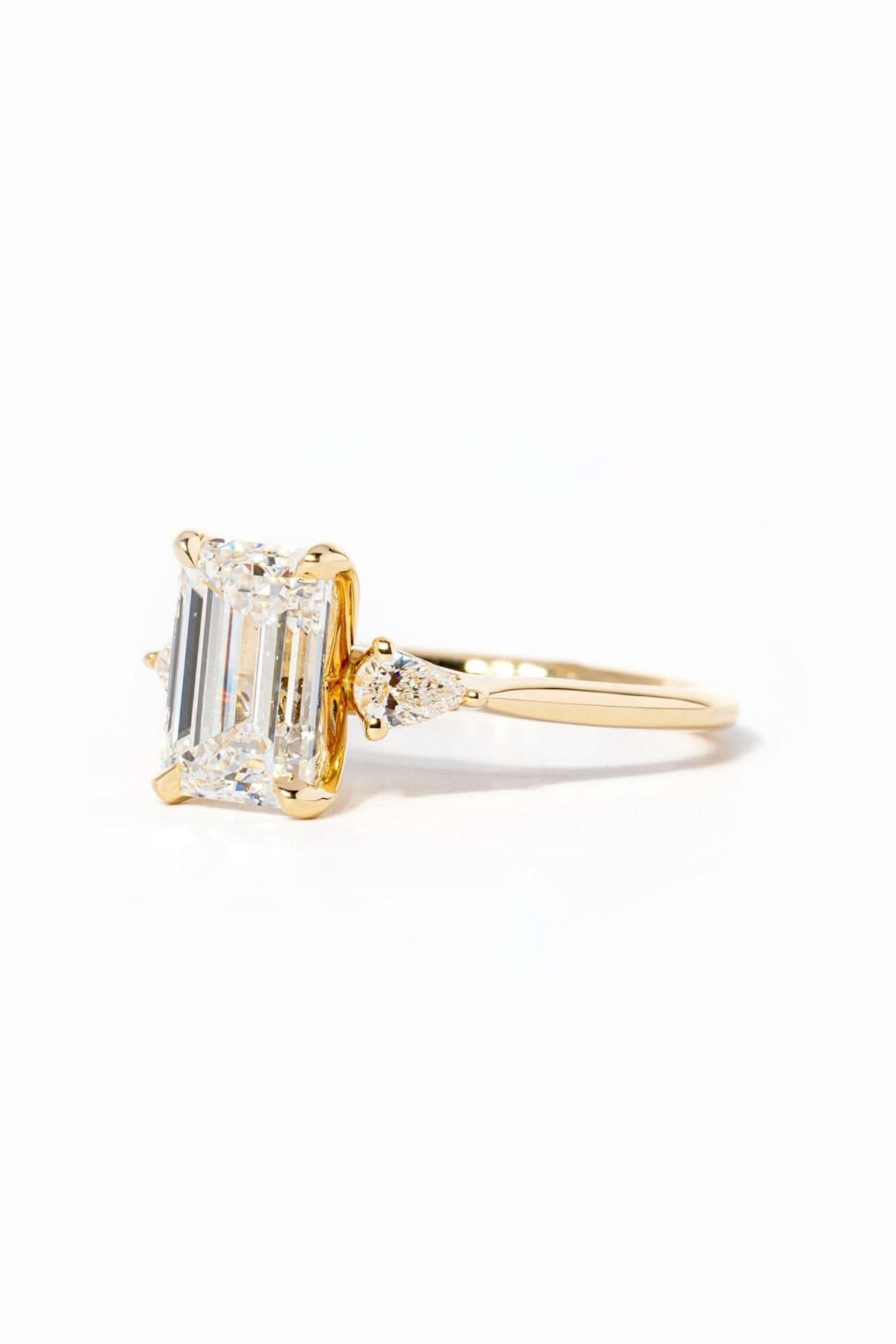 2.03ct D - VVS2 Emerald Diamond Petite Gracie - PBD Engagement Rings