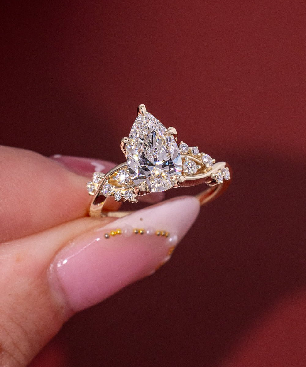 2.03ct D - VVS2 Pear Lab Diamond Ariel - PBD Engagement Rings