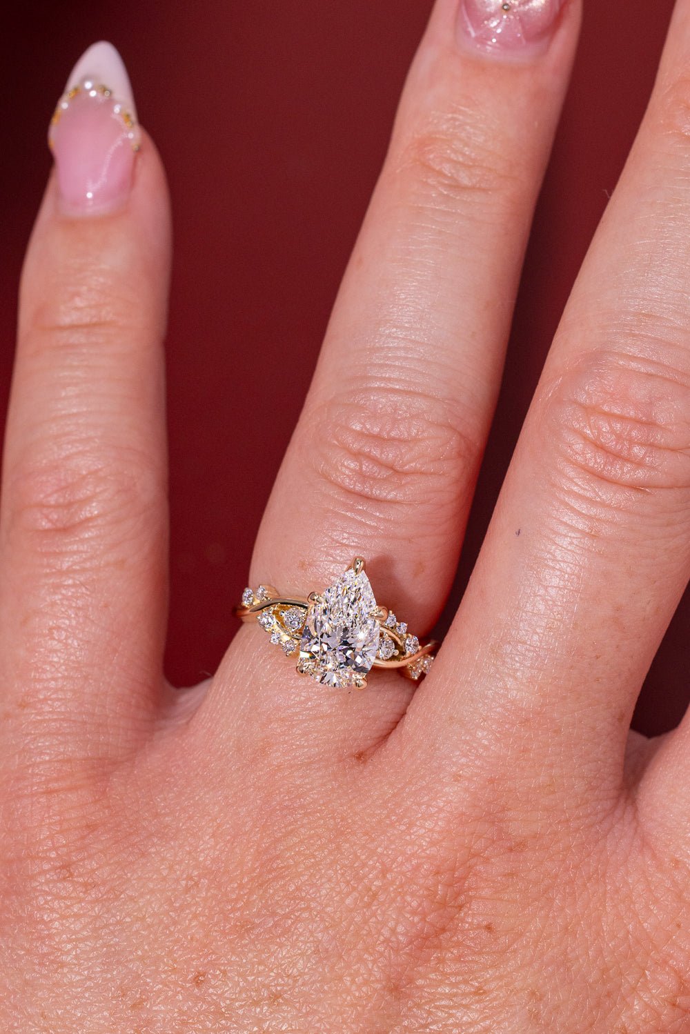 2.03ct D - VVS2 Pear Lab Diamond Ariel - PBD Engagement Rings