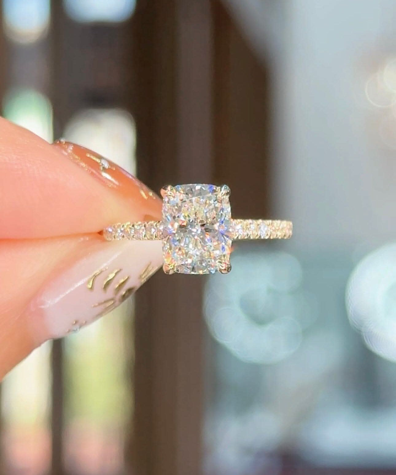 2.03ct E - VVS1 Cushion Lab Diamond Jane - PBD Engagement Rings